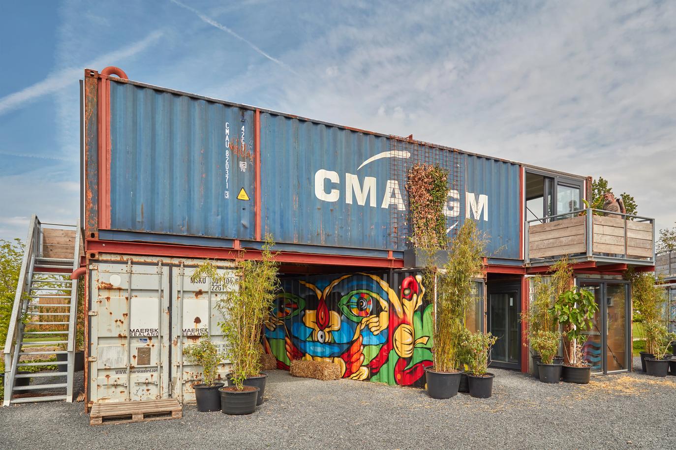 shipping container building